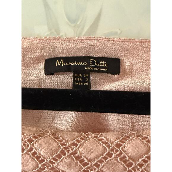 Massimo Dutti Blush Textured Cotton Blouse – Size 2 - Picture 7 of 7